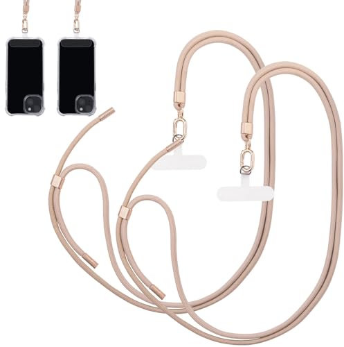 2 cordons tour de cou pour smartphone - coloris doré/métal doré [St. Leonhard]