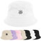 Xnova Fischerhut Bucket Hat Herren Damen Bunt, Druck Mütze Strand-Sonnenhut Anglerhut Sonnenschutz, Baumwoll Sommerhut Bestickte Fischerhüte Unisex Outdoor Hüte (Sonne-Weiß, 56-58 cm)
