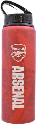 Arsenal FC High Definition Aluminium Water Bottle (26cm x 7cm) (Red/White)