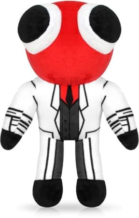 Plüschtier Rainbow Monster Weiß, 30cm Horrorspiel Kuscheltier Plush, Stofftier Rainbow Plüsch Puppe Geschenk für Kinder Erwachsen