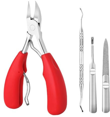 GXGM Coupe Ongles Pied pour Ongles épais – Large ouverture de la mâchoire Professionnel pince à ongles pour ongles incarnés épais,Pedicure Professionnel pour Pied (Rouge)