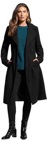 Long Tall Sally - Lts Tall Red Formal Wrap Belted Midi Coat - Women's