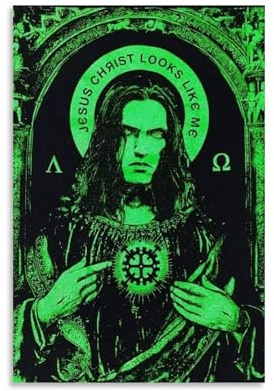 AHSEOIWRJH Typ-O Negativposter, Vintage-Druck, Wandkunst, Poster, dekoratives Gemälde, ästhetische Leinwanddekoration für Wohnzimmer, Schlafzimmer, 30 x 45 cm, ungerahmter Stil