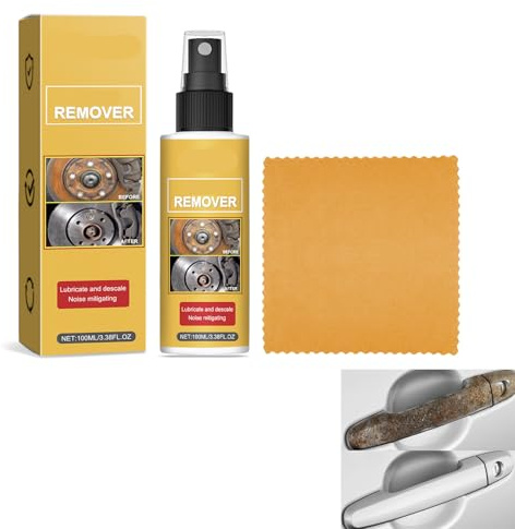 Rust Remover Spray, Rost Entferner Reinigungsspray, Car Rust Removal Spray, 100 ML Rostlöser-Spray, Rostlöser für Metall, Eisenfleckenreiniger, für Metall, Werkzeuge, Autos, Ketten Oberflächen
