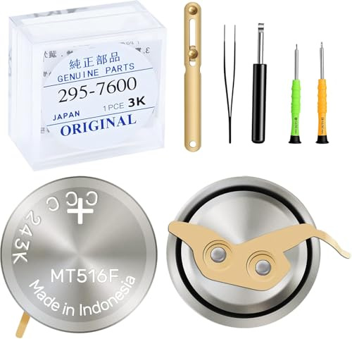 295-7600 Watch Battery Compatible with Citizen Eco-Drive Series Model 295-7600, MT516F, MT516 Suitable for Models ​H010 H018 H030 H050 H054 H058 H059 Sealed Capacitor Rechargeable Battery