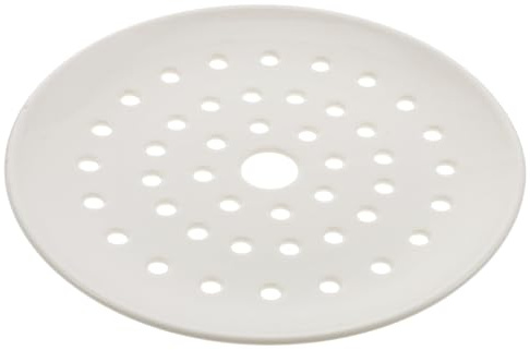 CHICAMPERA Mehrloch Keramik Abtropfschale 18cm Weiß Dampfplatte und Knödelplatte aus Langlebiger Keramik Mehrzweck Dämpfteller für Küche und Haushalt