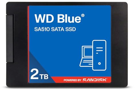 SanDisk WD Blue SA510 2.5”/7mm SATA SSD 2TB (Up to 560MB/s sequential read speed, 3D NAND, Acronis True Image, Dashboard)