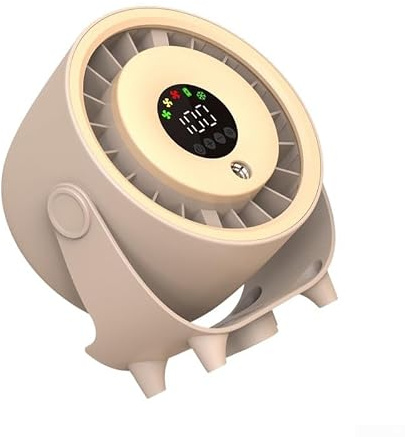 RiseNova Ventilatore nebulizzatore USB portatile con 100 velocità, raffreddamento ad acqua ghiacciata e spruzzo continuo (marrone)