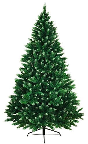 BB Sport Christbaum Weihnachtsbaum 180 cm Mittelgrün-Puderzucker PVC Tannenbaum Künstlich Standfuß Klappsystem