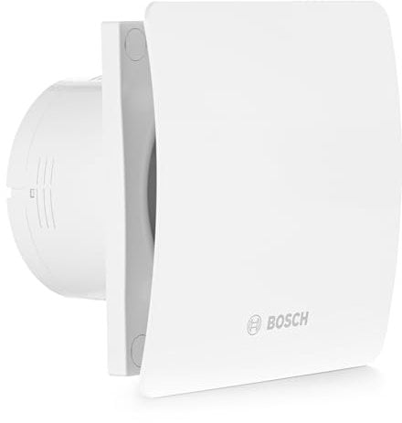 Bosch Bathroom Extractor Fan 1500 DH W 125 - For Ventilation in Bathroom and Toilet, Against Moisture and Mould - With Humidistat and Timer - 125mm Diameter