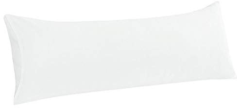 PiccoCasa Body Pillow Cover with Envelope Closure, Pillow Case for Long Bolster Pillow, Soft 110 Gsm Microfiber Body Pillow Covers Snow White Body(51cmx152cm)