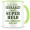 Samunshi® Tierarzt Tasse mit Spruch Geschenk für Tierarzt Mann Frau Kaffeetasse groß Lustige Tassen zum Geburtstag grün 300ml