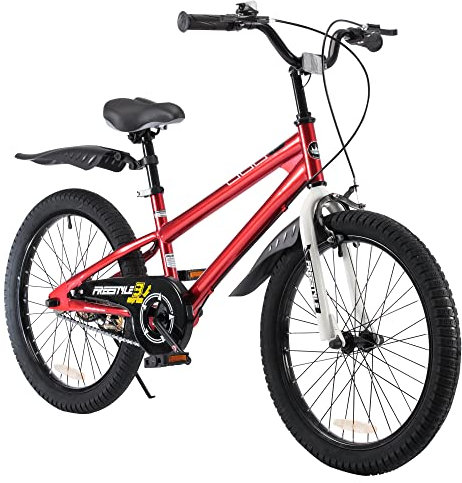 RoyalBaby Kinderfahrrad Mädchen Junge Freestyle BMX Fahrrad Kids Kinderfahrrad 20 Zoll Rot