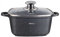 KH-1604 - Pentola quadrata in marmo, 5,5 l, 26 cm, con coperchio in vetro, rivestimento in marmo