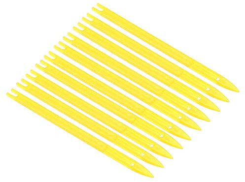 PATIKIL Netting Needle Shuttles 1#, 20 Pack Plastic Fishing Net Repair Tool, Yellow
