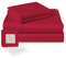 Pizuna Coton Peigné Parure de Lit 90x200 cm Rouge Bordeau, 100% Coton Longue durée 400 Fils de Satin Comprend 1 Drap Housse, 1 Drap Plat, 1 Taie d'oreiller (Coton Draps 1 Personne)