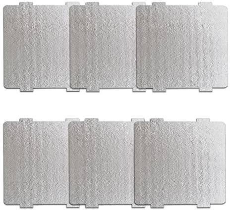 Lot de 6 plaques en mica résistantes à hautes températures Accessoires de plaques de mica 11,8 cm x 10 cm Découpe micro ondes universelle Pièces de rechange Accessoire