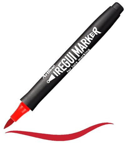 Artline Iregui Marker for Lure Marking | Brush Tip | Coloring and UV Reflection | DIY Lure Coloring (Red)