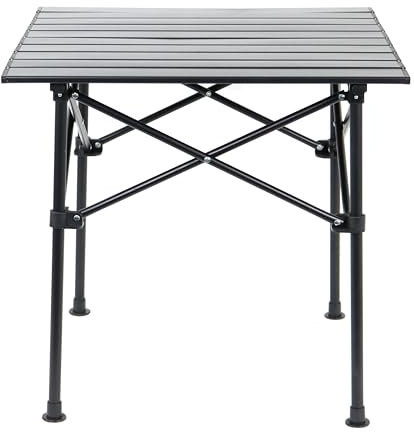 Ondis24 Campingtisch Klapptisch Gartentisch aus Aluminium faltbar, Falttisch, Picknicktisch belastbar bis 50kg (anthrazit, 57,5 x 59 x 57 cm)