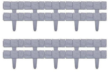 qofezuey Flexible Rasenkante, ineinandergreifende Garteneinfassung, 20 Stück, Garteneinfassung, flexible, ineinandergreifende Landschaftszaunumrandung für den Hof, Gehweg im Freien 20pcs