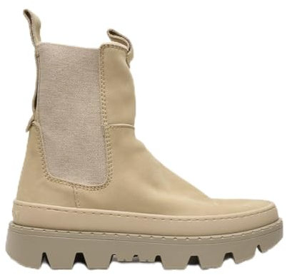 Satorisan - High-top Damen - Unalome Elastics Premium - Vintage Leder Stiefel Bequem, Nachhaltig und Dauerhaft - Farbe String - Größe 37