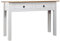 Homgoday Table console blanche 110 x 40 x 72 cm en bois massif pin Panama, table de salon moderne, table basse de salon, table de séjour pour bureau chambre à coucher