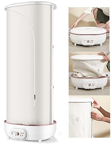 Asciugatrice elettrica Pieghevole di Grande capacità - Stendibiancheria riscaldabile Pieghevole 3IN1, Piccola asciugatrice Domestica 220V con Funzione di temporizzazione 6H e Tenda