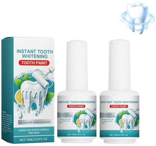 Vernice per denti, kit di vernice bianca per denti, rivestimento in gel sbiancante istantaneo, denti lucidi facili e veloci, sociale sicuro (2)