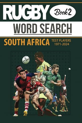 Rugby Word Search Book: 495 South Africa International Players 1976-2024 Name Find in this Puzzle for Adults, Seniors and Teens