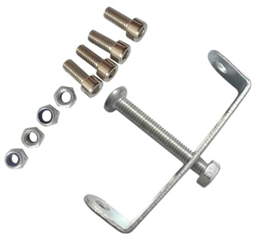 LeeQinersw Bike Rear Rack Mount Adapter Metal Parts for Bicycle Pannier Rack with Screw