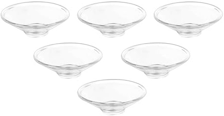 Fenteer 6x Glass Candle Drip Protectors Catcher Rings for Taper Candlestick Holders Tapered Candle Drip Guards for Party Home Use, Round