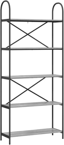 vidaXL Modern Rectangular Mobile Bookcase for the Living Room