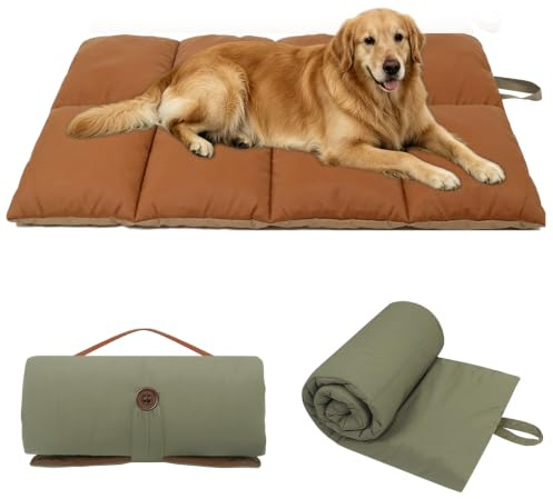 Wdmiya wasserdichte Hundematte, Große Faltbare Hundedecke für Unterwegs | Rutschfeste Reisedecke mit Tragegurt, Waschbare Hundebett für Auto & Camping, Weiche Hundekissen für Hunde & Katzen 68x123cm