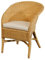 Korb-Outlet Klassischer Rattan Club-Sessel inkl. Polster Beige Rattansessel Flechtsessel (Honig)