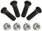 AB Tools Pack de 4 M12 x 1,5 pour Les Goujons et écrous de Roue 100mm moyeux remorque PCD