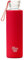 Bbo Irisana Botella de vidrio de borosilicato con Funda de silicona, Rojo, 550 ml