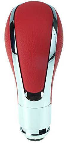 Do!LED DoLED AUTOMATIKGETRIEBE SCHALTKNAUF im Chrom Look/Leder als Plug Play Ersatzteil (Rot)