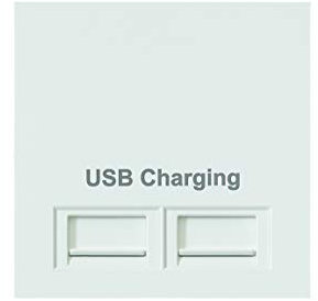 MK Electric Elements Synthetic Chalk White Euro 2 Power Module USB Charging Sockets