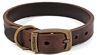 Heritage Latigo Leather Collar Havana 16mm X26-31cm Sz 2
