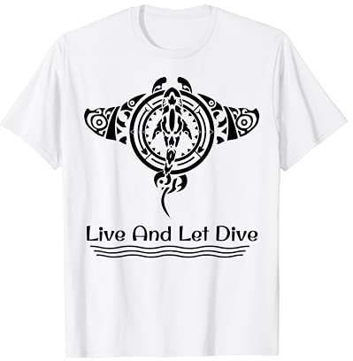 Live and let Dive Geschenk für Tauchen und Schnorcheln T-Shirt