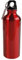 Borraccia in alluminio (500ml), con tappo in plastica e moschettone (rosso)