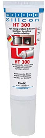 WEICON Silicone HT 300 85 ml rosso - adesivo universale resistente alle alte temperature