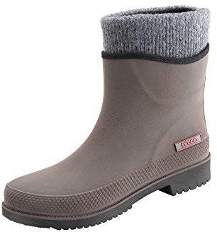Gummistiefel Tossie Winter - Damen Gummistiefel gefüttert & wasserdicht - Winterstiefel für Damen - Braun - Größe 39