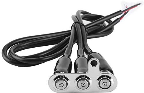 Interruttore del Manubrio del Motociclo in Acciaio Inossidabile 12V Pulsante di Controllo della Staffa a LED Pulsante Interruttore Fendinebbia Controllo della Luce della Moto (3