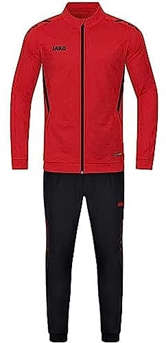 JAKO Kinder Trainingsanzug Polyester Challenge, Rot/Schwarz, 116