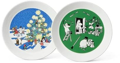 Arabia Moomin Sammelteller Drawing & Christmas Porzellan Mehrfarbig, Durchmesser: 19cm, 1059787