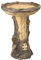 SGerste Baignoire pour oiseaux d'extérieur, fontaine sur pied en résine pour cour, jardin avec base de jardinière, mangeoire, merveilleuse décoration extérieure, cadeau idéal (C)