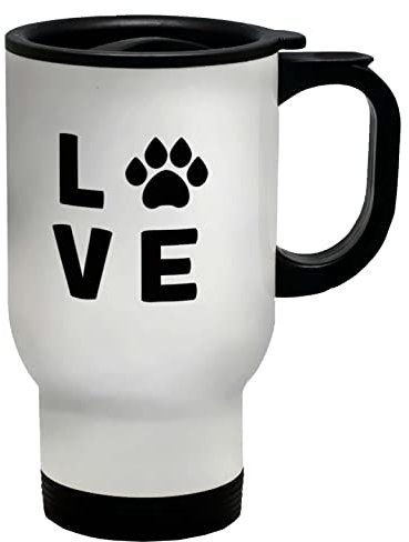Shopagift Love Dogs Paw Prints Travel Mug Cup