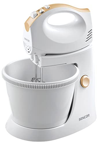 SENCOR Batteur à Main avec Bol Rotatif, 500 W, Blanc