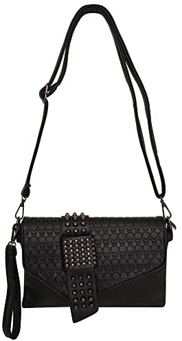 Ro Rox Sia Skull Umhängetasche [Schwarz]